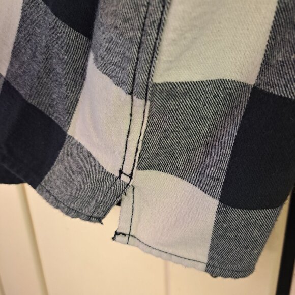 DULUTH Women's Buffalo Plaid Check Black Off White Flannel Cotton Shirt Sz XL - Picture 6 of 10